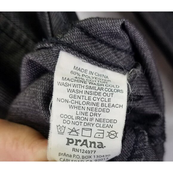 Prana Kellan Button Down Shirt Men’s M Cargo Slim Fit Grey Flip Cuff Pearl Snap - Picture 12 of 16